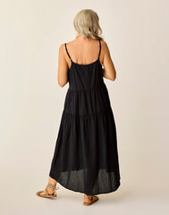 Jacey Textured Dress: Black Texture