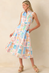 Prosperina Cara Multi Print Cotton Maxi Dress