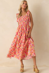 The Power Of Love Pink Multi Patchwork Print Maxi Dress