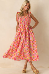 The Power Of Love Pink Multi Patchwork Print Maxi Dress