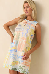 Prosperina Catania Multi Print Cotton Shift Dress