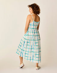 Jacey Textured Dress: Blue Aura