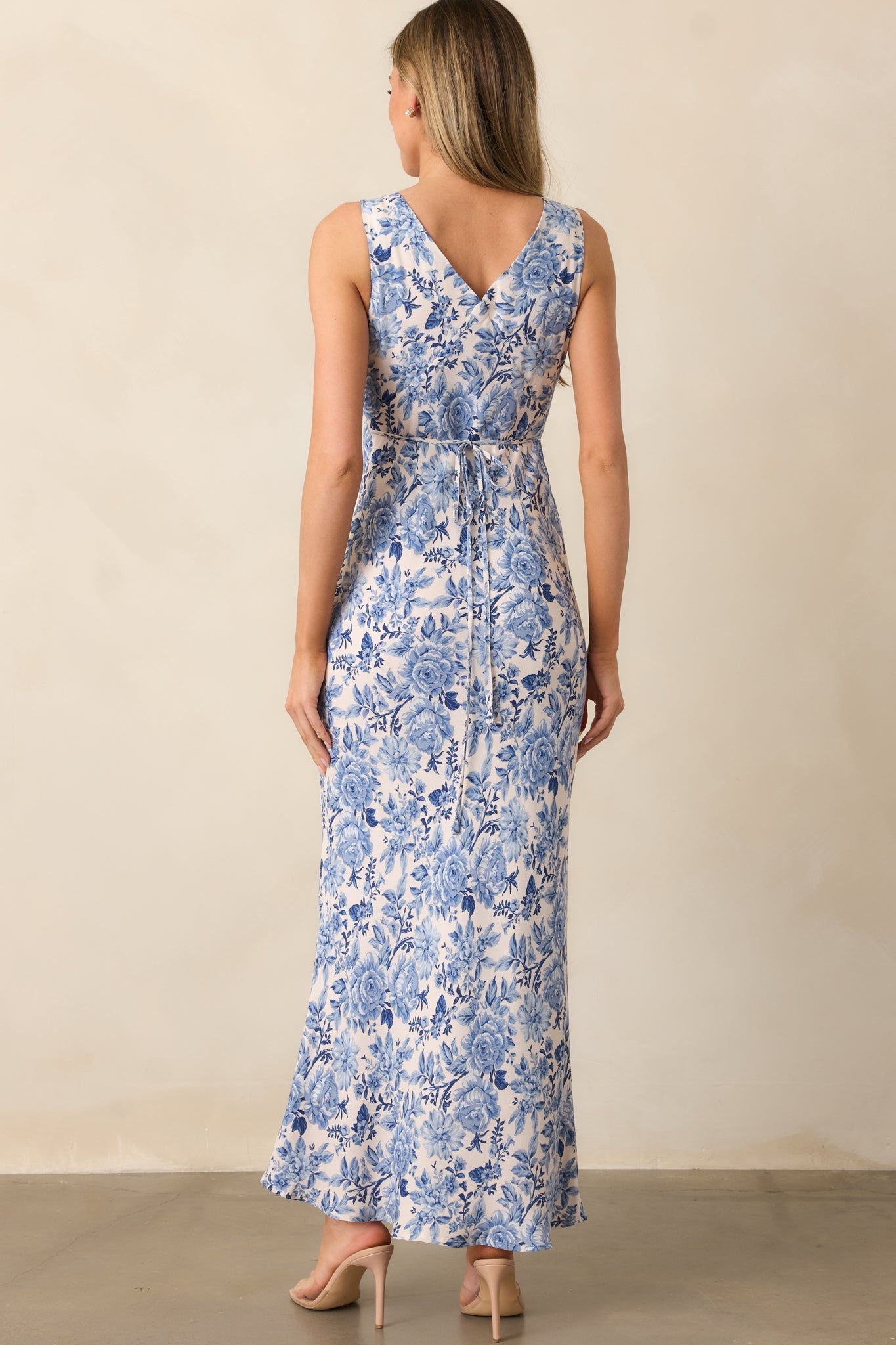 Catching Dreams Blue Floral Maxi Dress