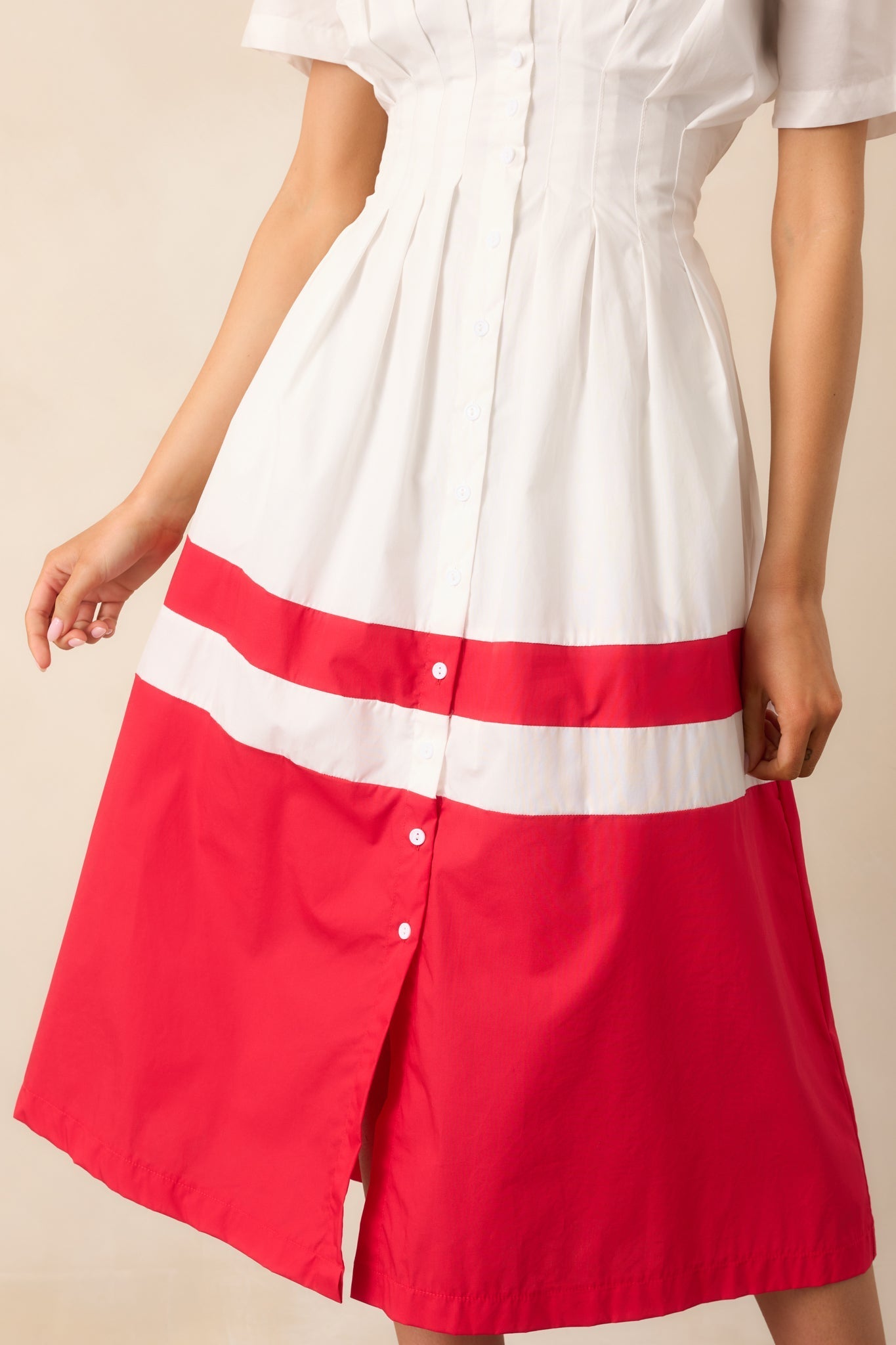 The Diner Downtown Ivory Cotton Maxi Shirt Dress