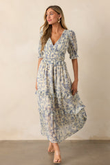 Midnight Train Blue Floral Maxi Dress