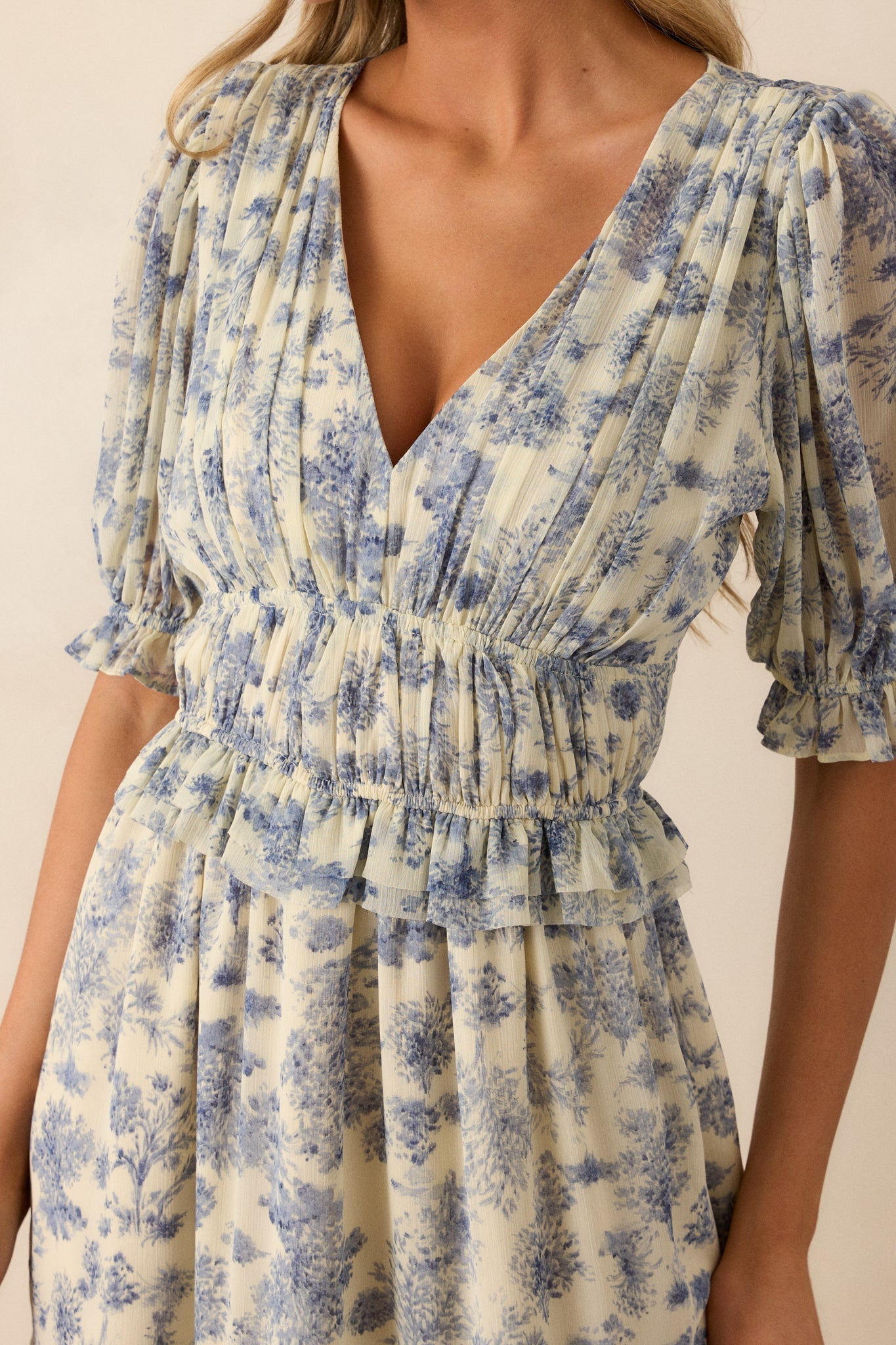 Midnight Train Blue Floral Maxi Dress