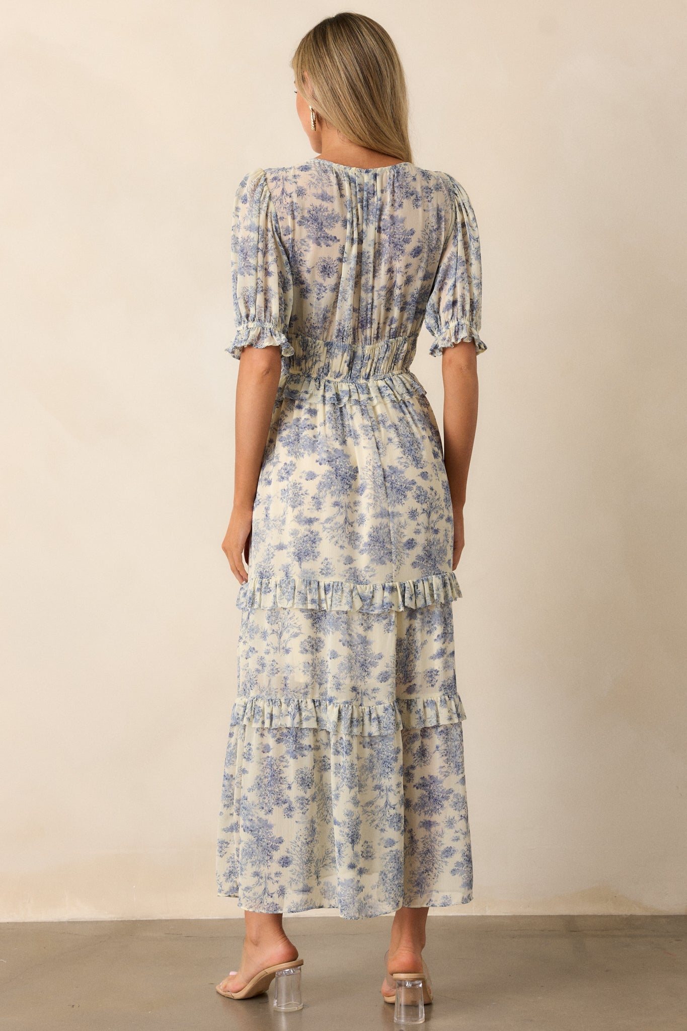 Midnight Train Blue Floral Maxi Dress