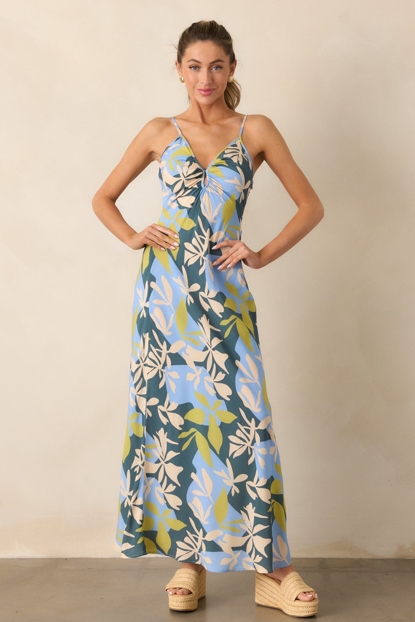 MINKPINK Artistic Garden Green Maxi Dress
