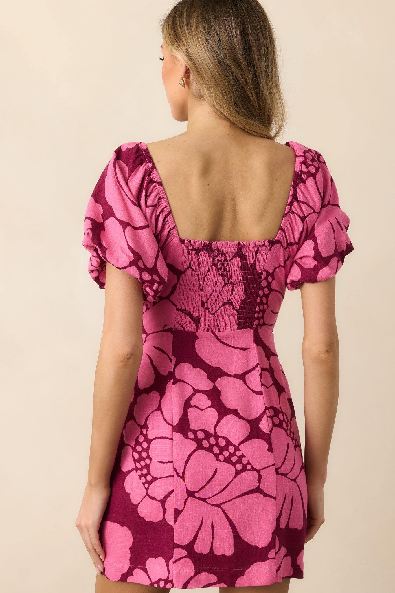 MINKPINK Persephone Berry Floral Mini Dress