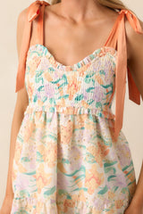 At First Glance Light Orange Embroidered Eyelet Maxi Dress