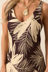 Z Supply Brown Floral Hana Palmera Maxi Dress