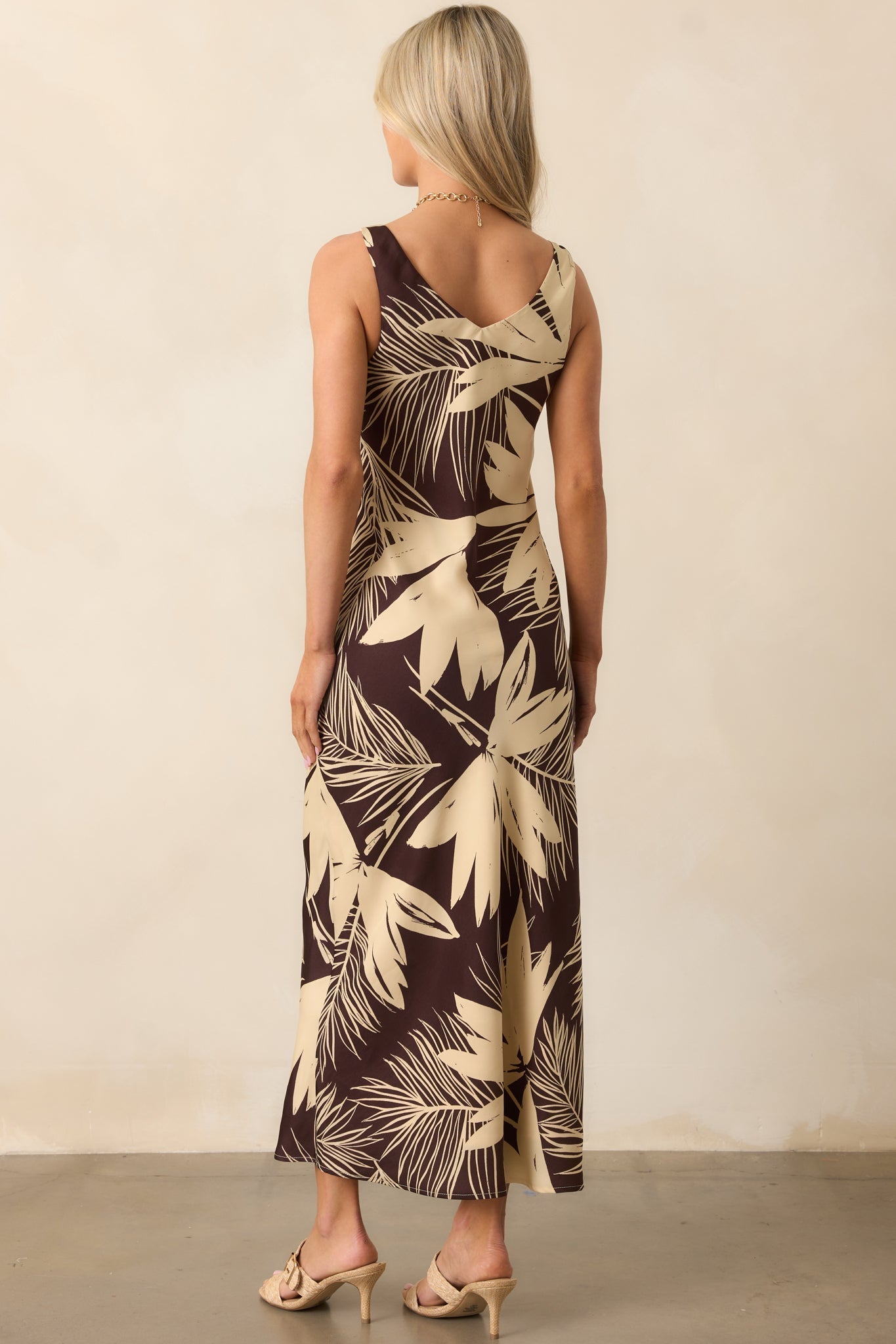Z Supply Brown Floral Hana Palmera Maxi Dress