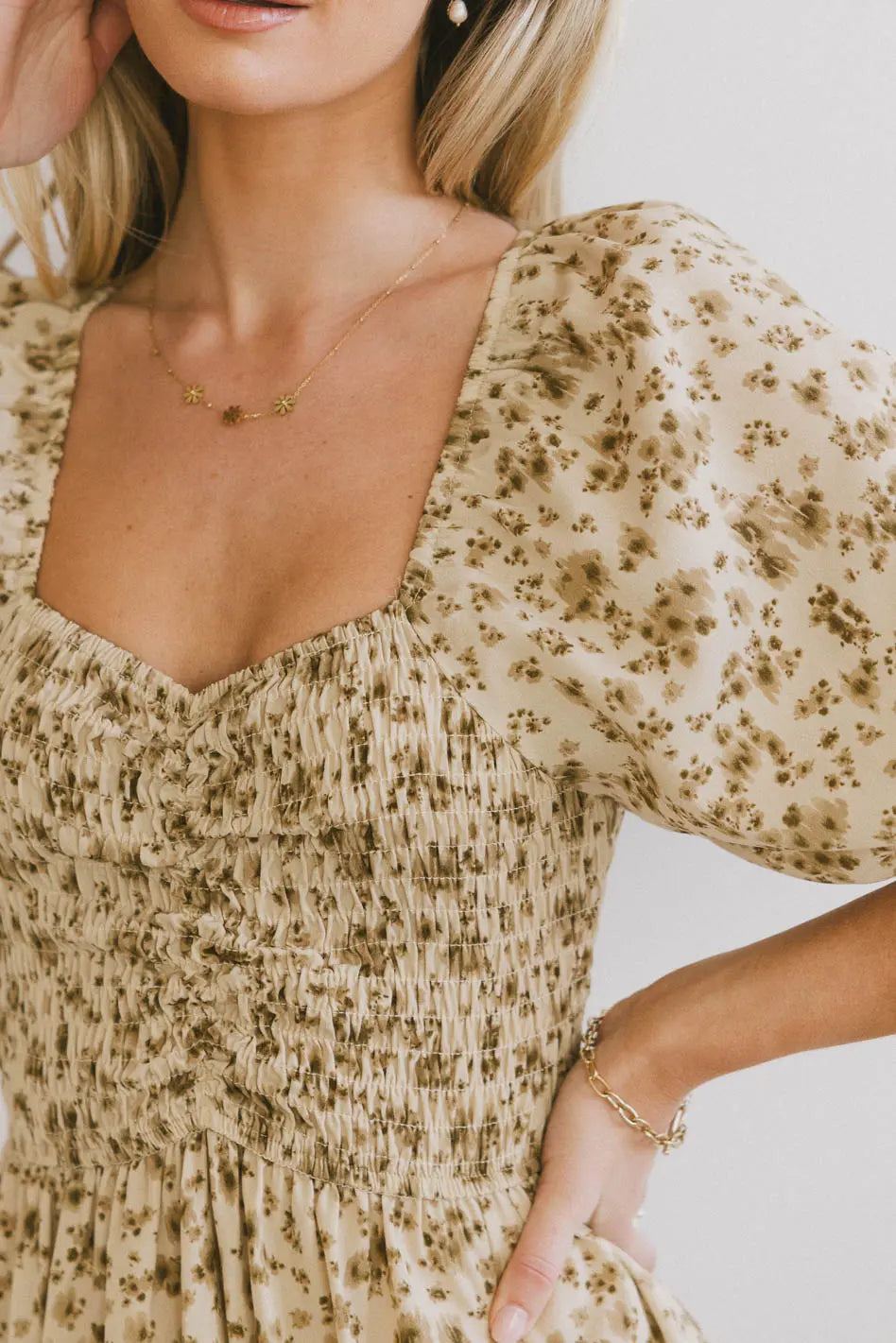 Justine Smocked Midi Dress - FINAL SALE