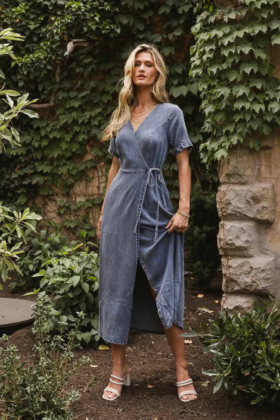 Chance Denim Wrap Dress - FINAL SALE