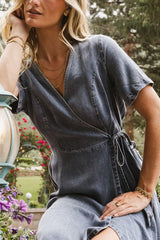 Chance Denim Wrap Dress - FINAL SALE