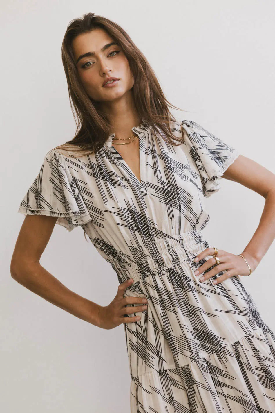 Mikaela Abstract Midi Dress - FINAL SALE