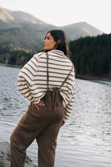 Kestrel Knit Overalls in Mocha - FINAL SALE