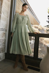 Finnian Midi Dress in Sage - FINAL SALE