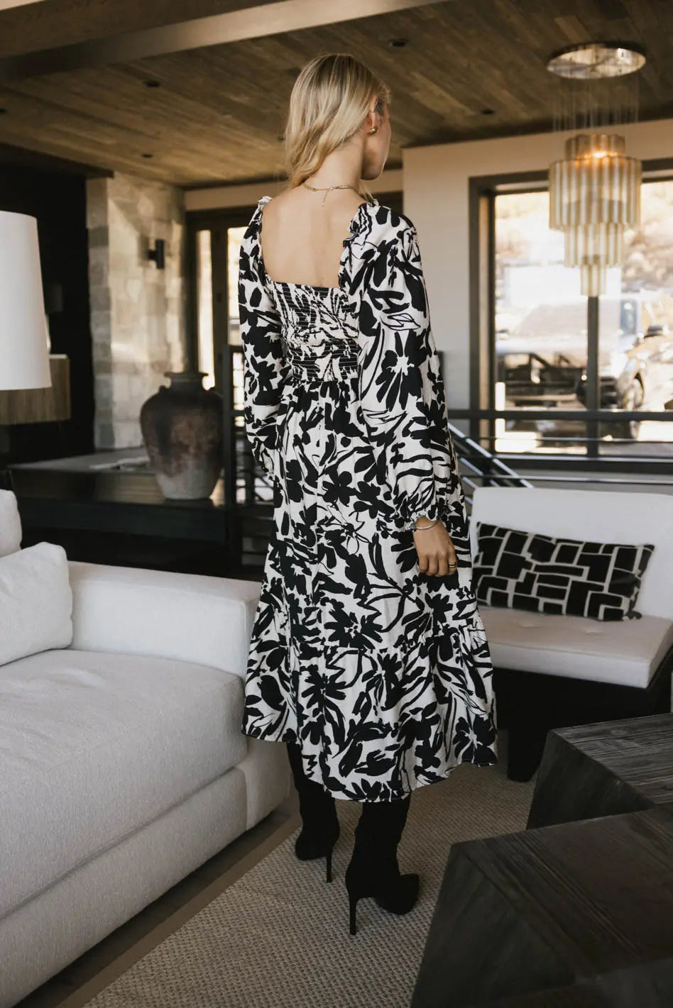 Soren Midi Dress in Black - FINAL SALE