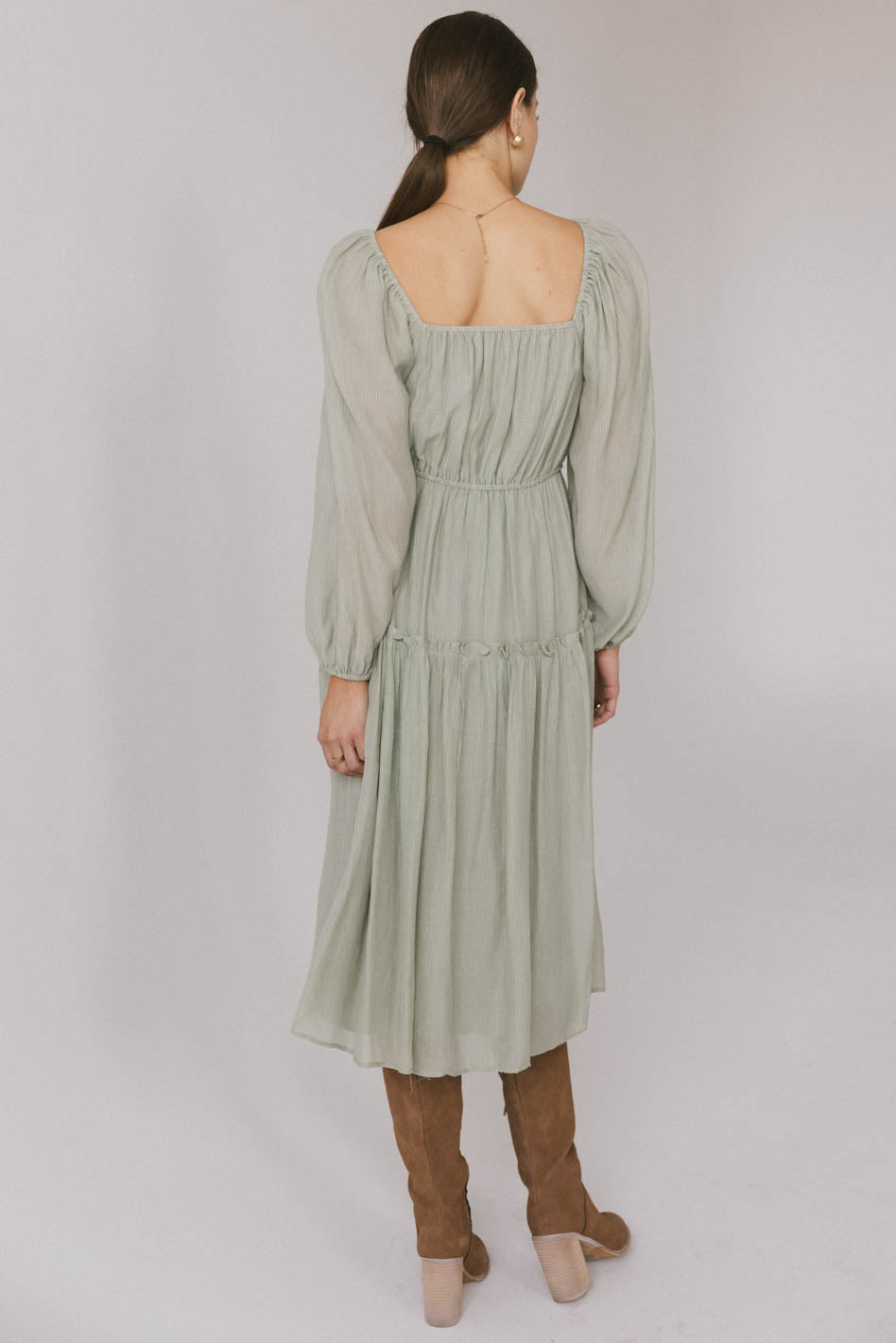 Finnian Midi Dress in Sage - FINAL SALE