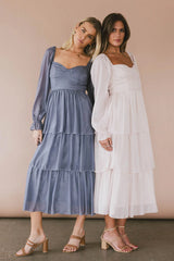 Manning Shimmery Midi Dress in Slate - FINAL SALE