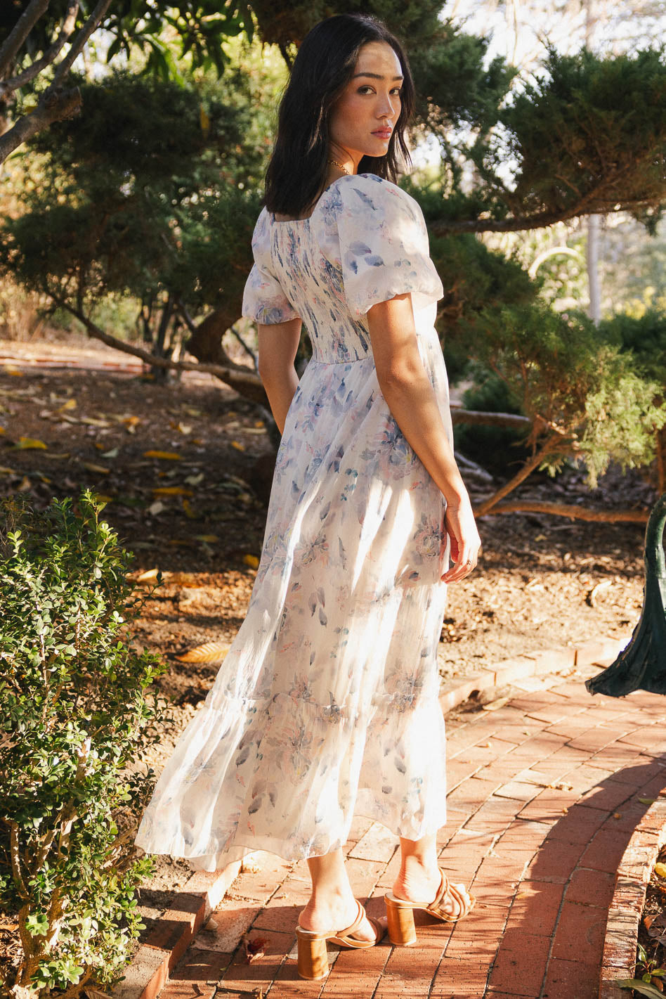 Kendry Floral Maxi Dress in Blue - FINAL SALE