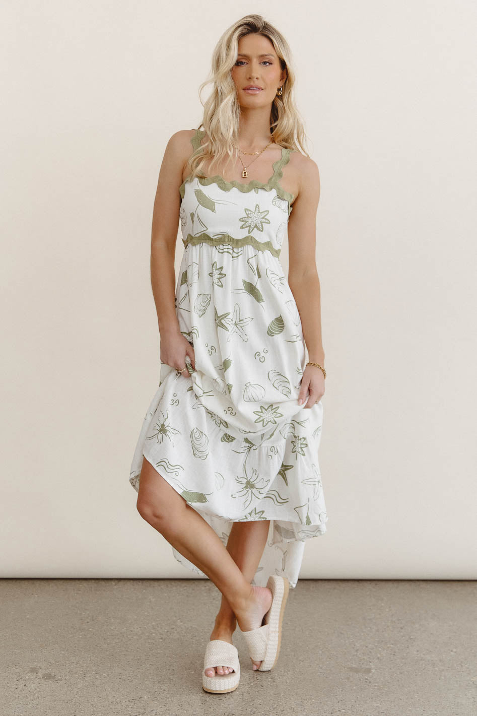 Lucy Sea Print Maxi Dress - FINAL SALE