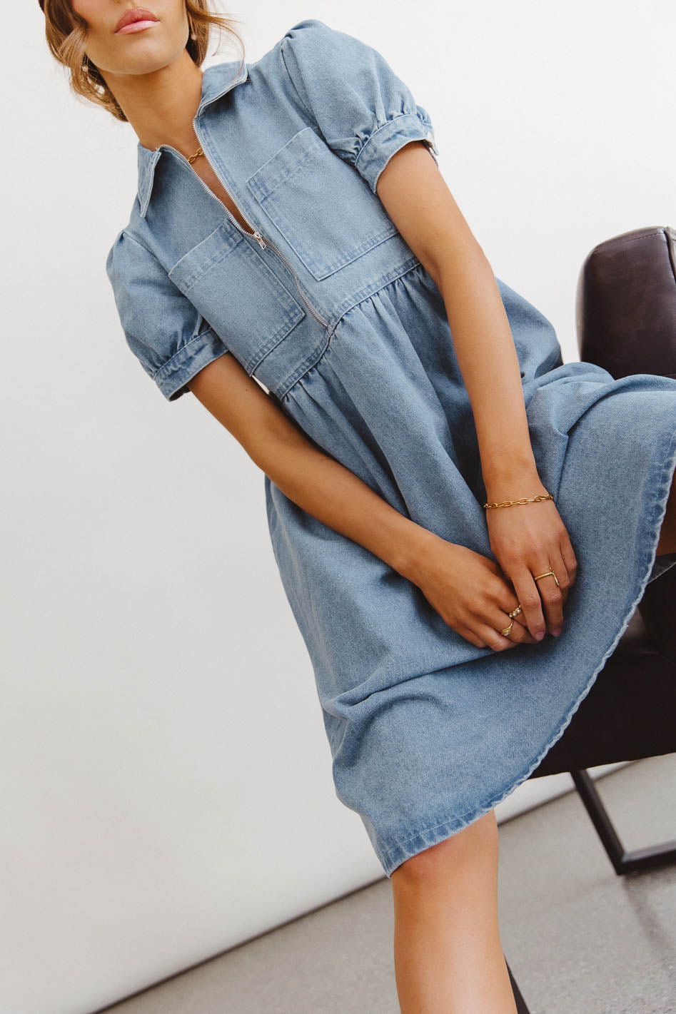 Georgia Denim Midi Dress - FINAL SALE