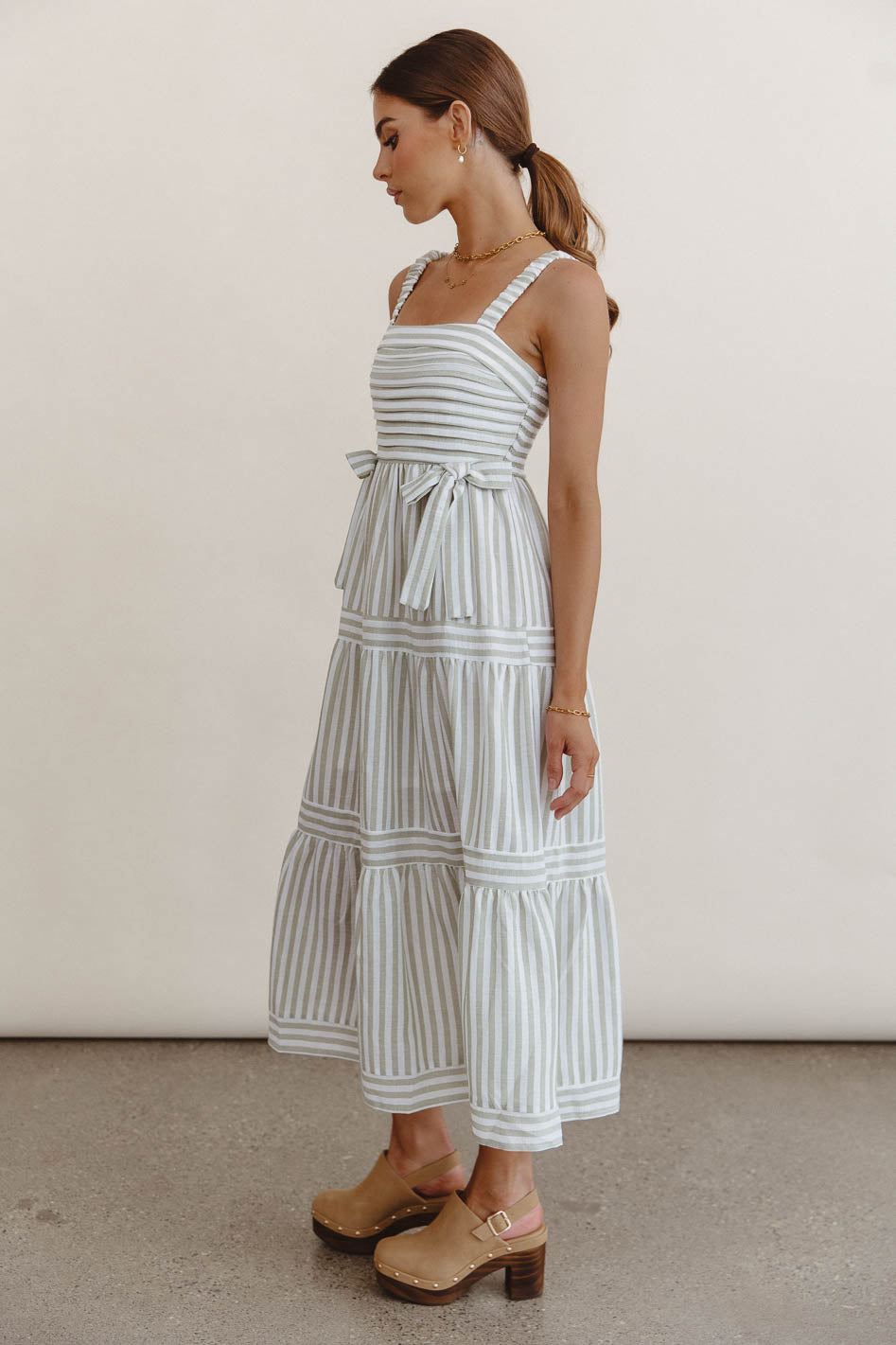 Caroline Striped Midi Dress - FINAL SALE