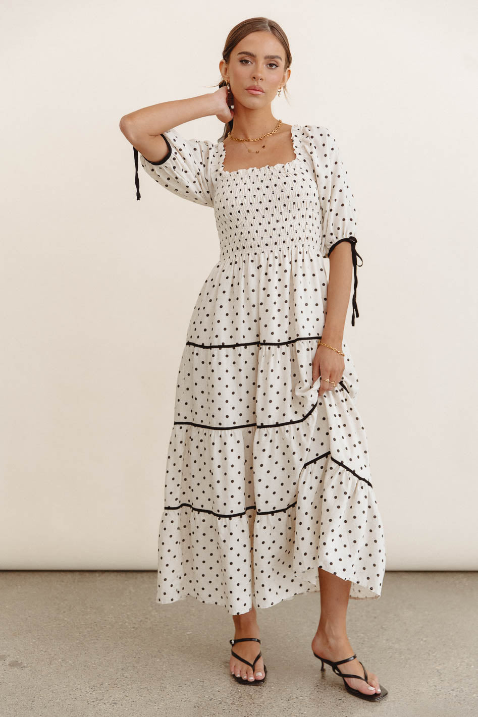 Hunter Smocked Polka Dot Dress - FINAL SALE
