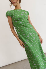 Ellianna Floral Maxi Dress in Green