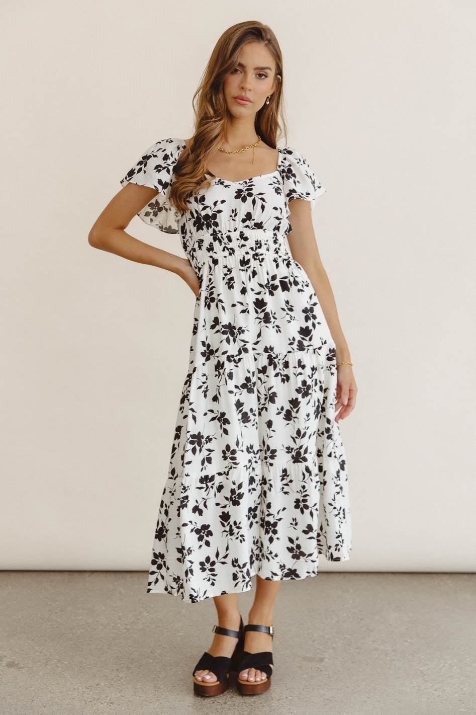 Calli Floral Midi Dress - FINAL SALE