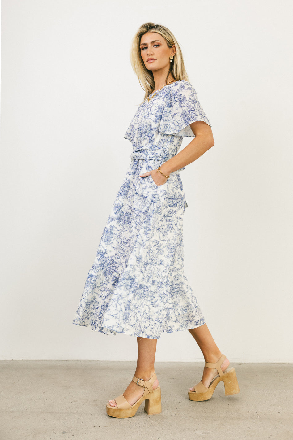 Theresa Floral Midi Dress