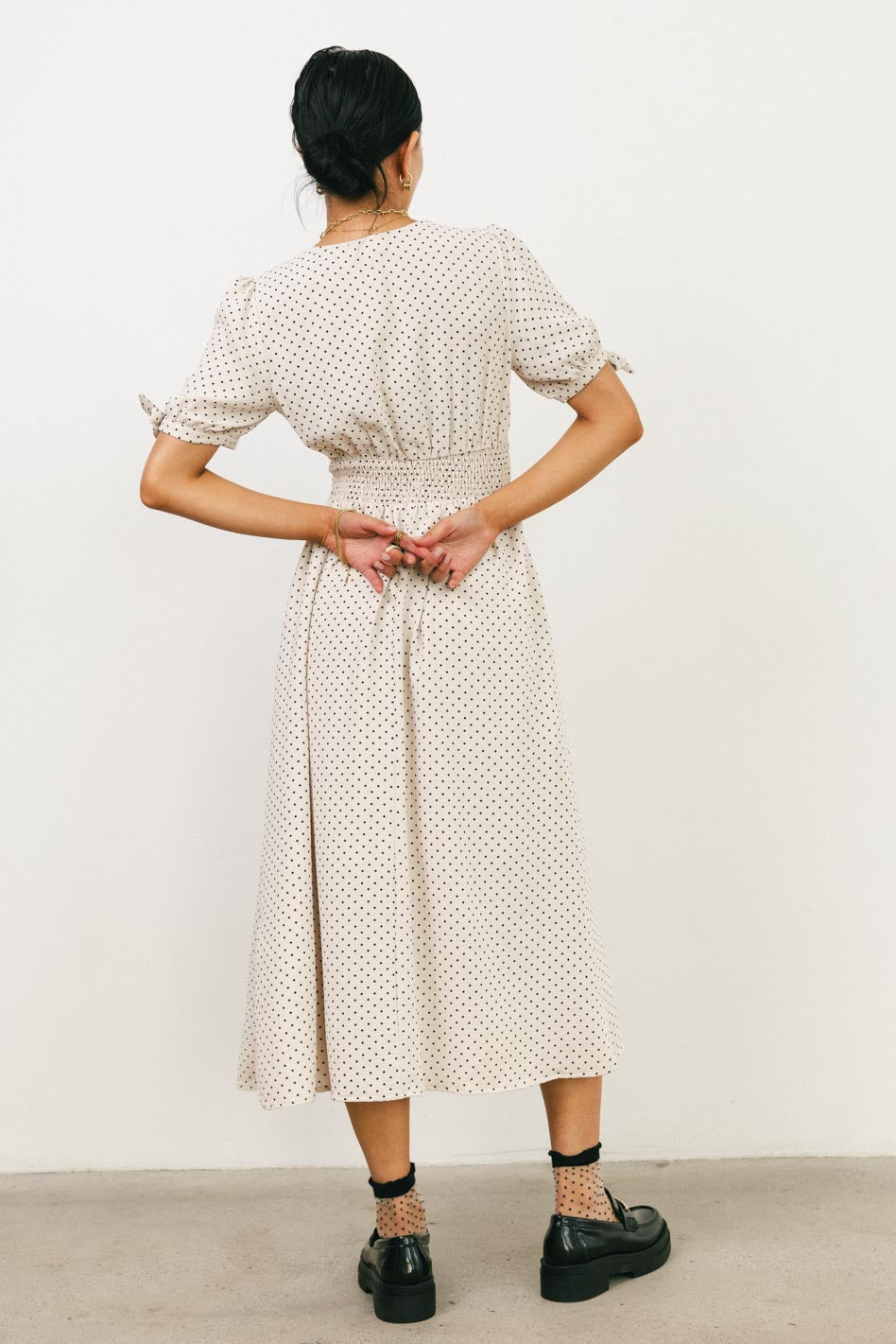 Janae Polka Dot Midi Dress