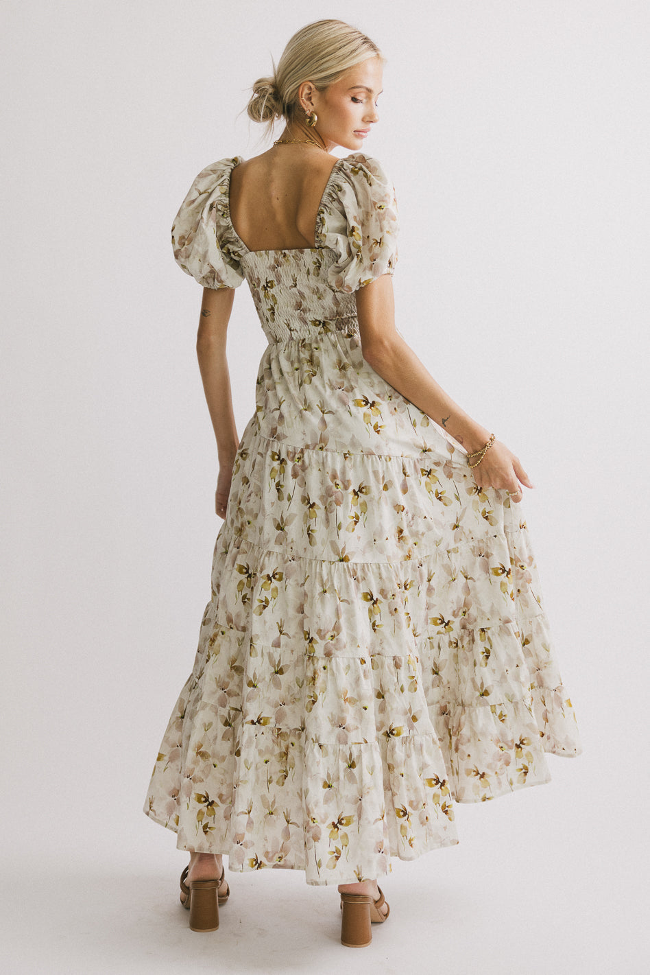 Robbie Floral Midi Dress in Mauve - FINAL SALE