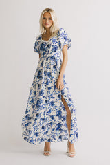 Mellanie Floral Maxi Dress in Blue - FINAL SALE