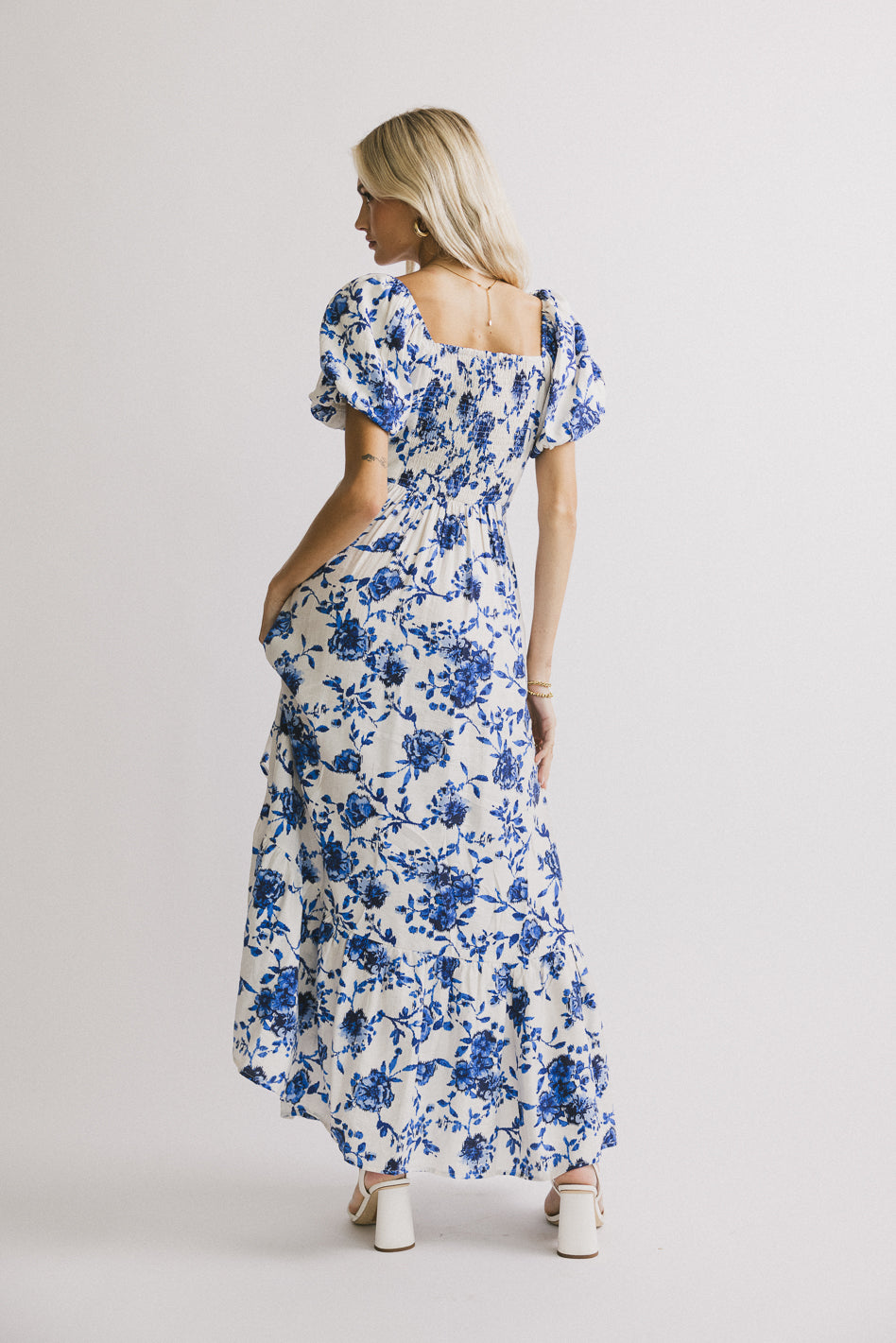 Mellanie Floral Maxi Dress in Blue - FINAL SALE
