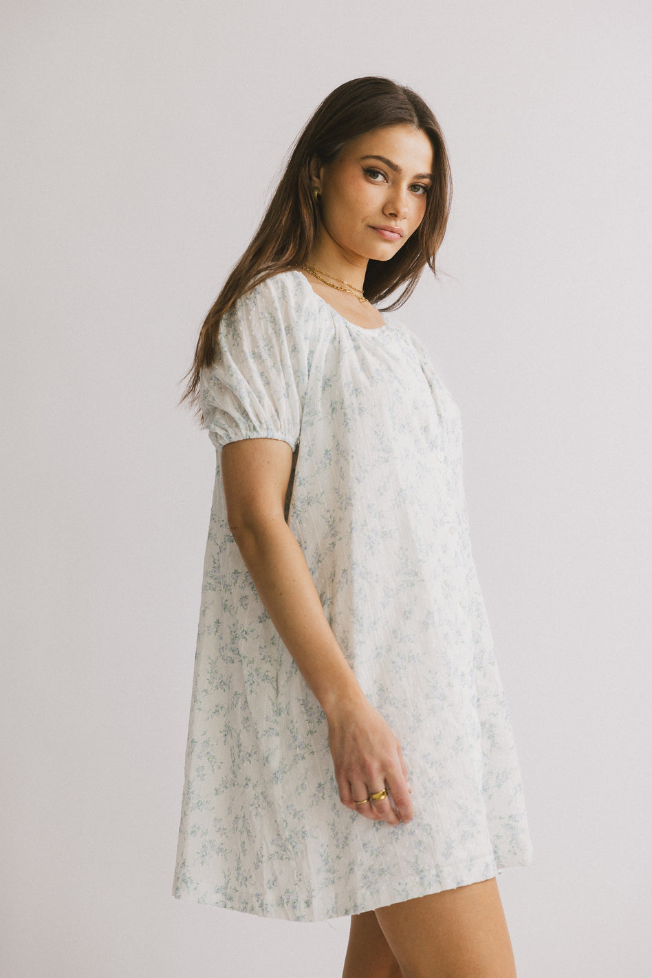 Pattie Floral Babydoll Dress in Lavender - FINAL SALE