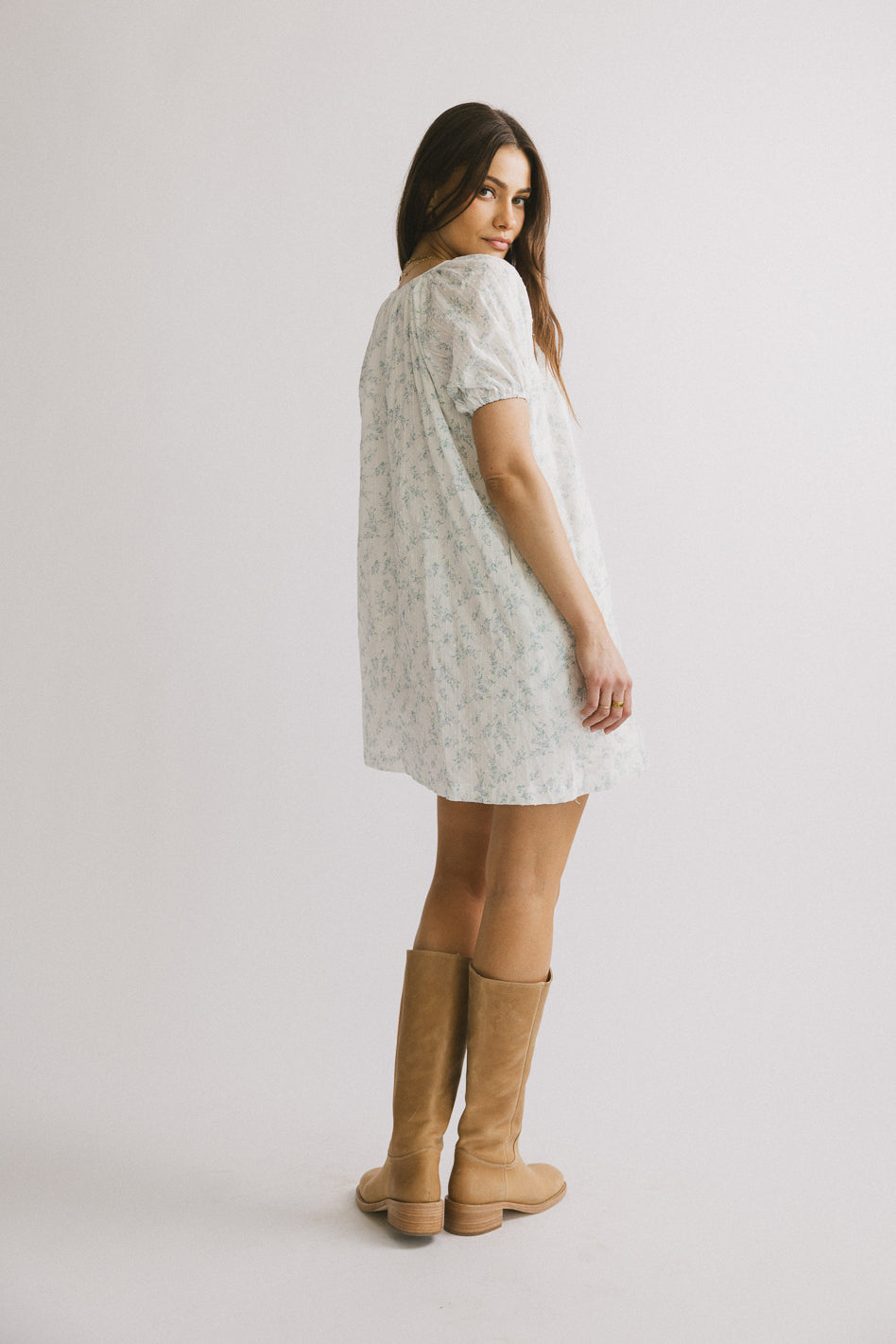 Pattie Floral Babydoll Dress in Lavender - FINAL SALE