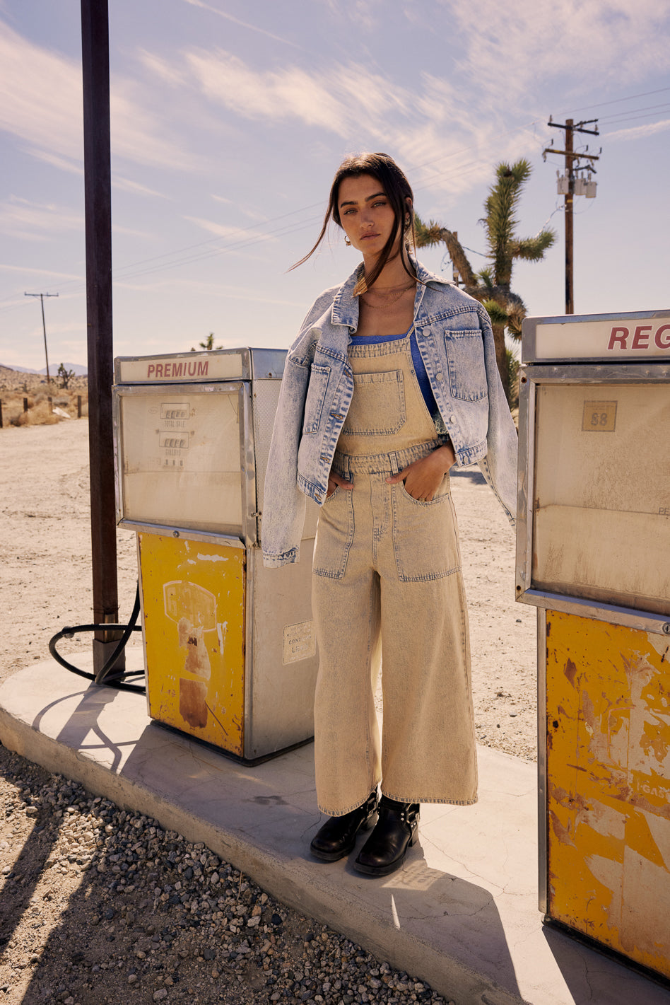 Miller Light Wash Overalls