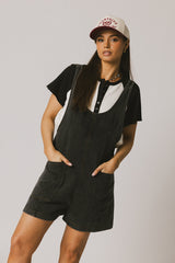 Scottie Denim Overalls in Black - FINAL SALE