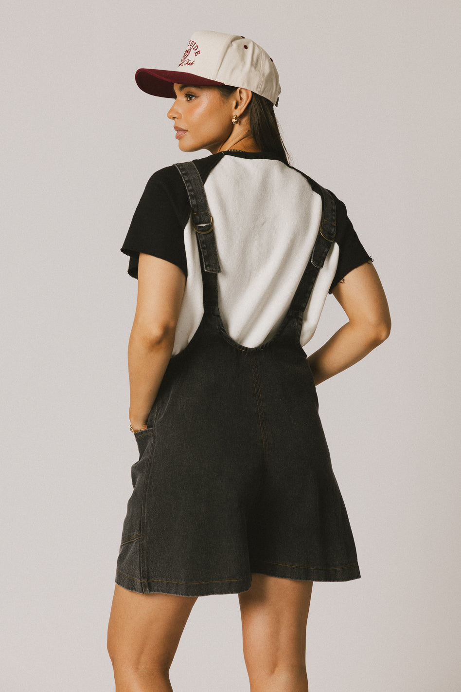 Scottie Denim Overalls in Black - FINAL SALE