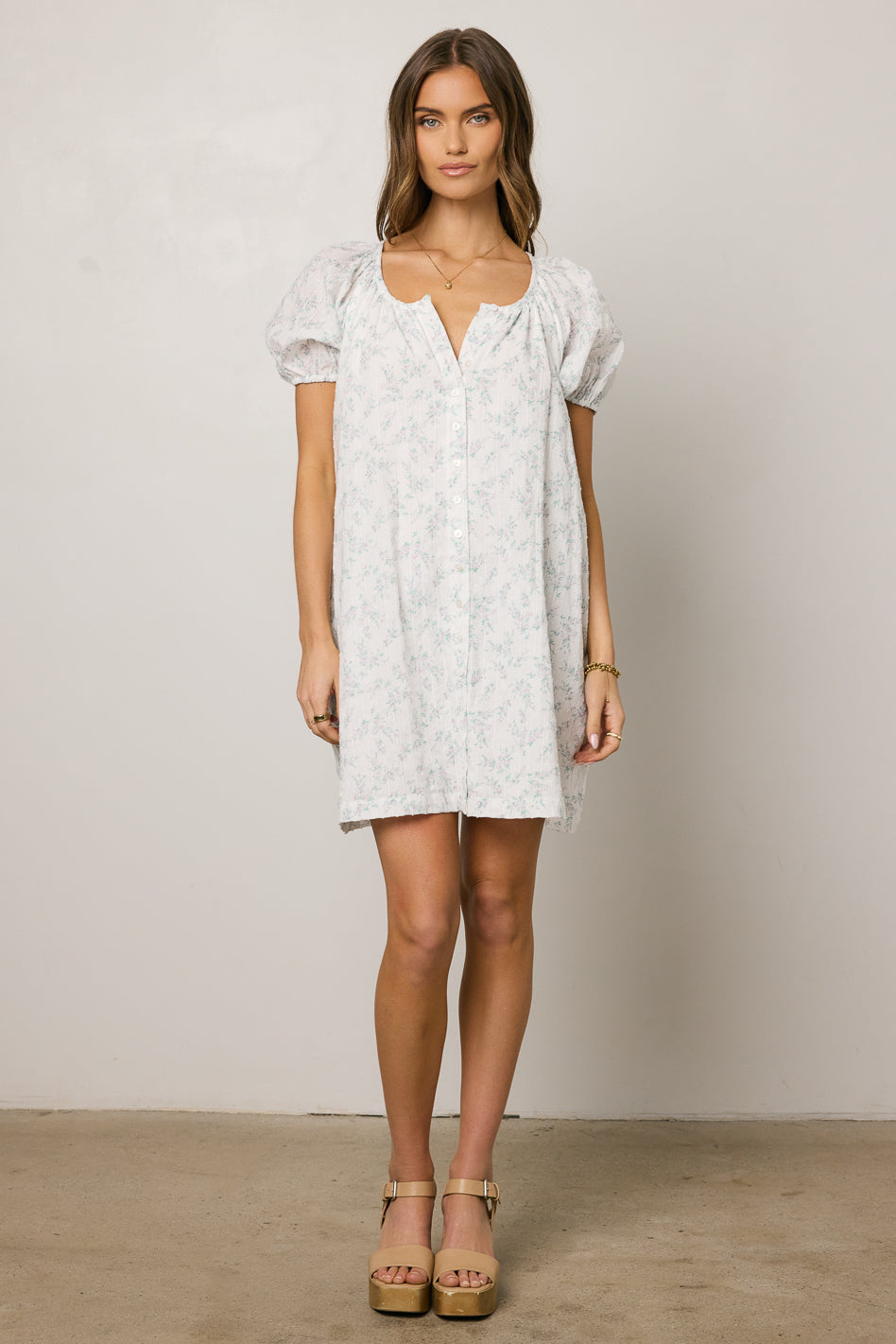 Pattie Floral Babydoll Dress in Lavender - FINAL SALE