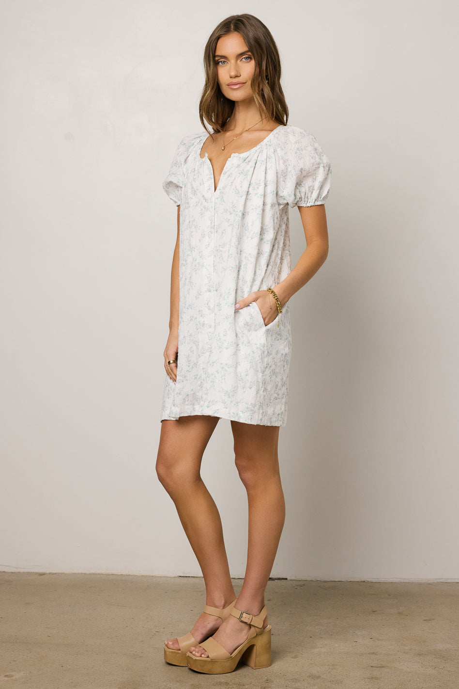 Pattie Floral Babydoll Dress in Lavender - FINAL SALE