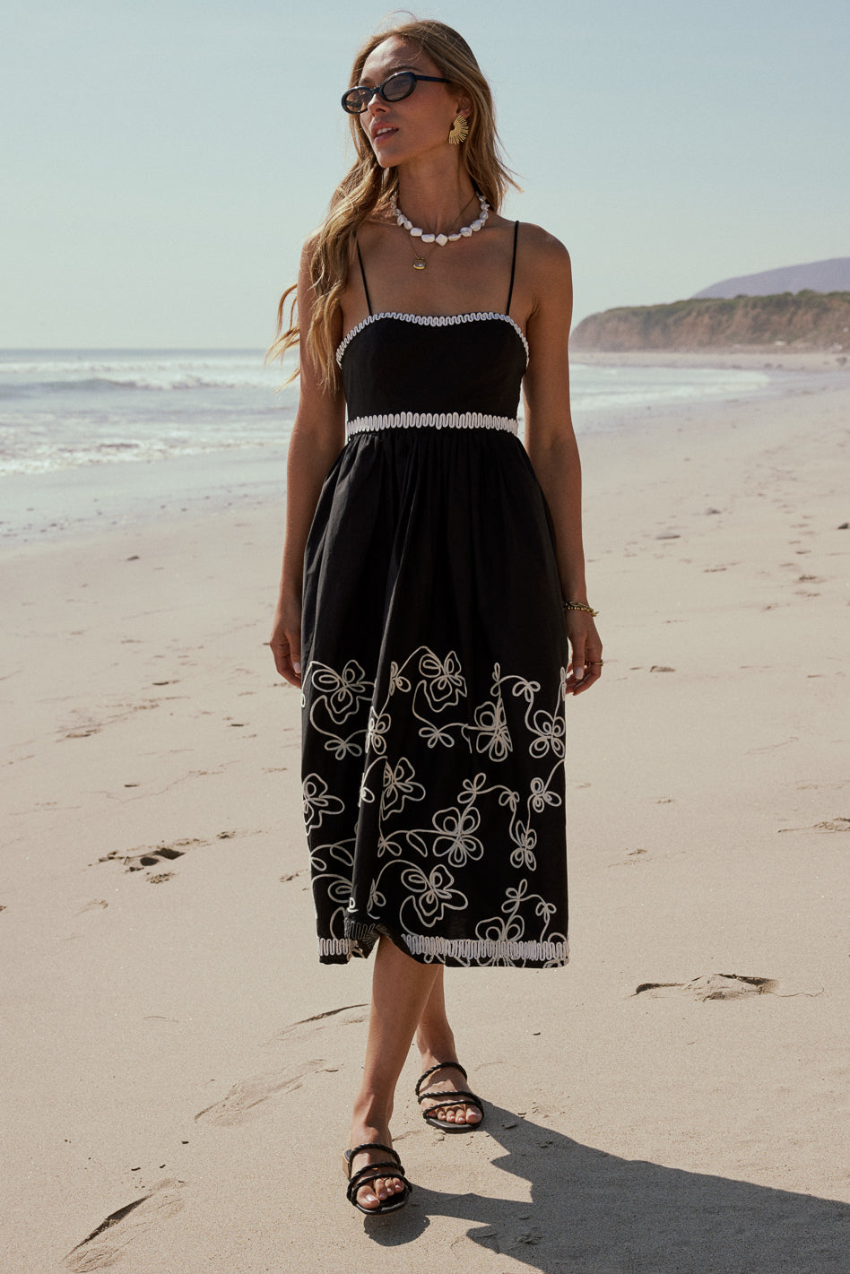 Etta Embroidered Midi Dress - FINAL SALE