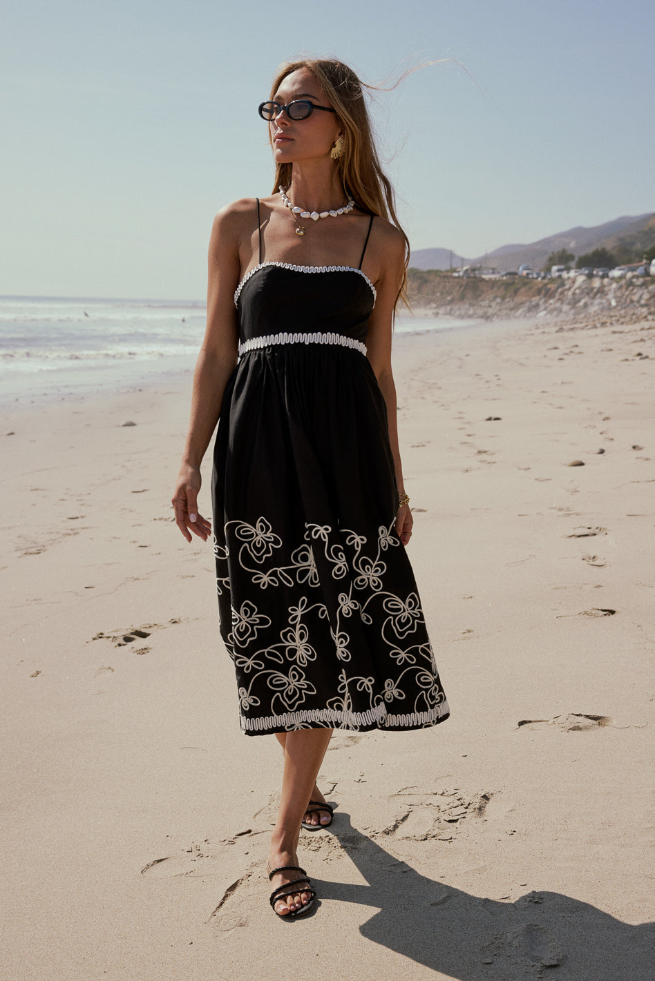 Etta Embroidered Midi Dress - FINAL SALE
