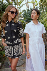 Alexsis Embroidered Mini Dress - FINAL SALE