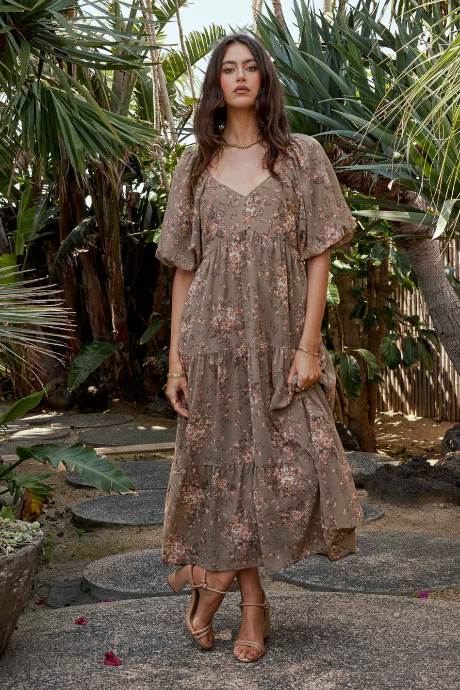 Maribel Dress in Olive