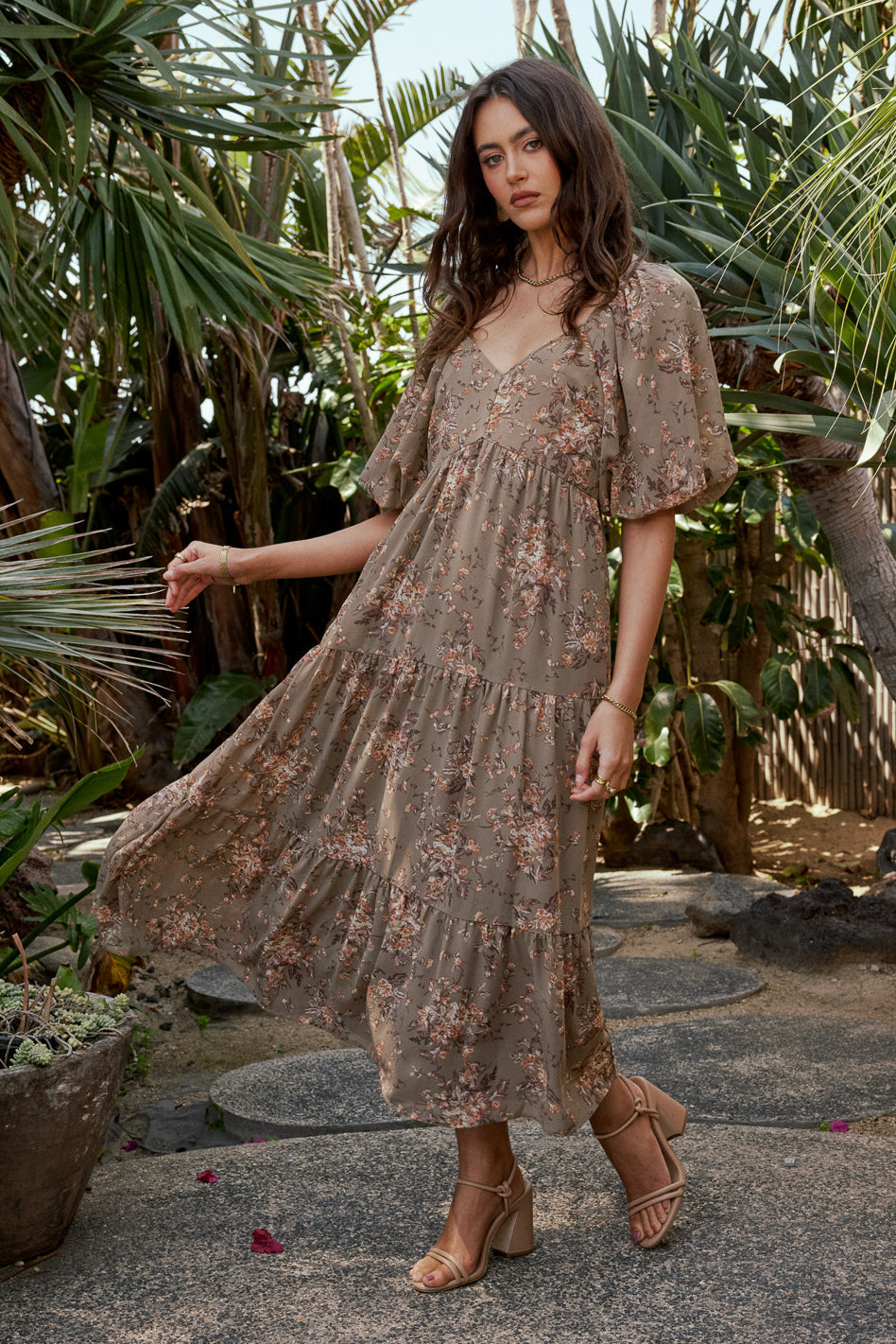 Maribel Dress in Olive