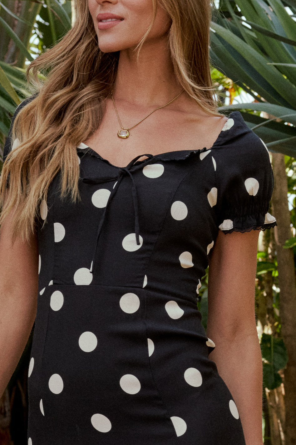 Marlow Polka Dot Maxi Dress In Black